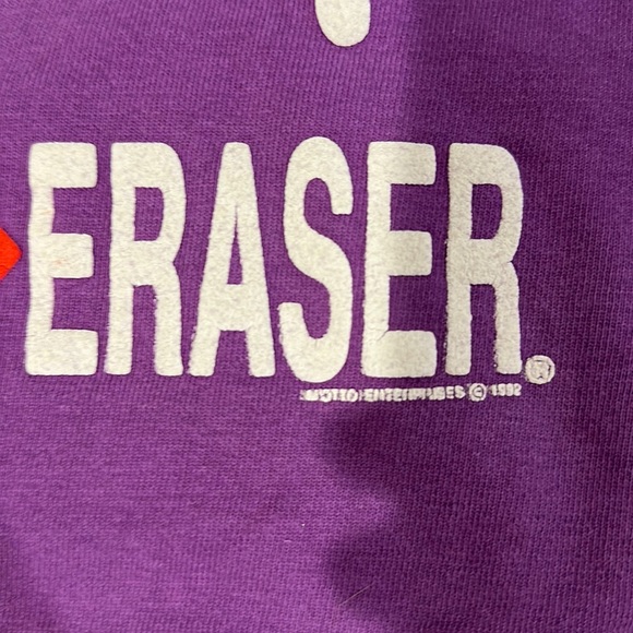 Red Eraser Vintage Sweatshirt Purple in good condition crewneck - Picture 7 of 11